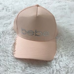 Bebe Logo Rhinestone Baseball Cap